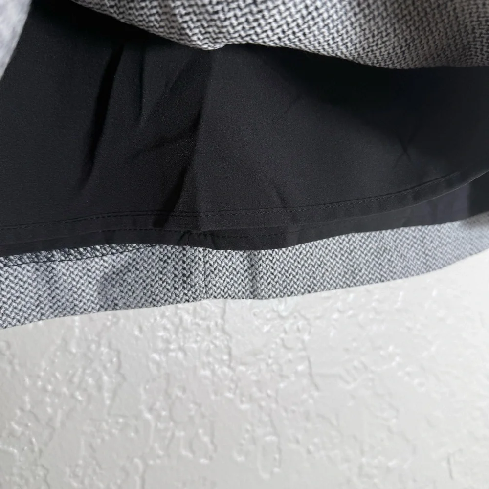 H&M Gray Midi Skirt with Black Button Detail Size 10 Business Casual Office